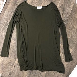 Long Sleeve Olive Green Tunic